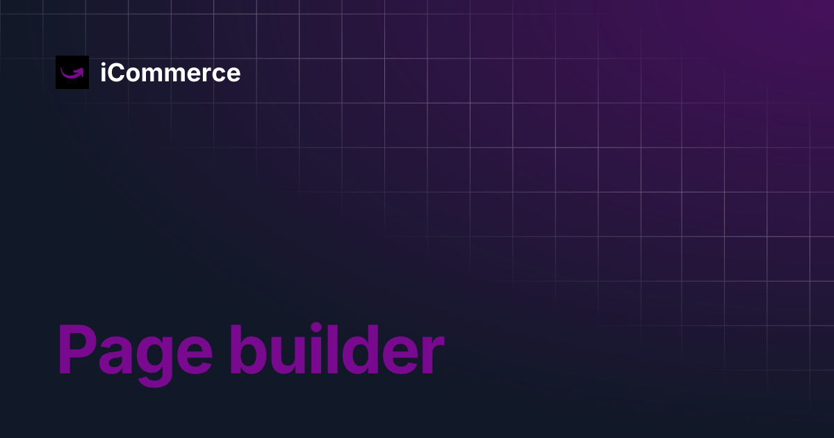 Page builder | iCommerce