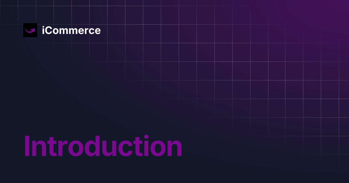 Introduction | iCommerce